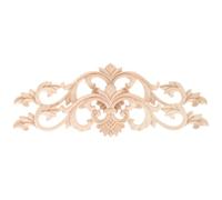 LOORGVEL Lot de 2 Appliques Décoratives en Bois Naturel Sculpté 30 X 8 CM Incrustations Non Peintes pour Meubles Bordure de Carrelage et Décoration D’Armoire Décor Mural Maison