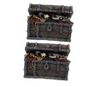 LOORGVEL Lot De 2 Décorations D'Aquarium en Forme De Poisson en Résine pour Coffre Au Trésor sous-Marin