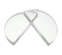 LOORGVEL Lot de 2 Lentilles Semi-Circulaires Convexes en Verre Optique Transparent Matériel d'Enseignement Physique pour Expériences Scientifiques et Démonstrations en Laboratoire