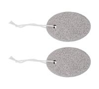LOORGVEL Lot de 2 Pierres Ponces Poreuses Ivoire pour Exfoliation Douce des Pieds Secs et Rugueux, Lime à Pieds Naturelle pour Callosités, Soin des Talons Fendillés, Outil Pédicure
