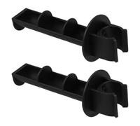LOORGVEL Lot de 2 Porte-papier Toilette Plastique Noir, Fixation Clip Adaptable pour Fauteuil Percé, Support Robuste Encastré pour Salle de Bain et Assistance aux Personnes Âgées