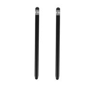 LOORGVEL Lot de 2 Stylets Capacitifs Universels en Alliage D'aluminium pour Tablette et Smartphone, Pointe de Précision Double, Noir, Utilisation Tactile Fluide et Légère pour Écriture