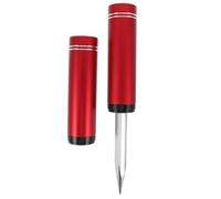 LOORGVEL Lot de 2 Supports de Canne à Pêche Rouges en Métal Porte-Canne à Pêche à Piquer au Sol Réglable Résistant au Vent Compact Léger pour Plage Bord de Rivière