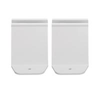 LOORGVEL Lot de 2 Supports Fixes en Plastique Blanc pour Clôture de Jardin, Petite Base Stable Anti-basculement Adaptée Pelouse et Terrasse, Accessoires pour Fourniture Clôture Extérieure