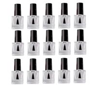 LOORGVEL Lot De 20 Flacons Carrés En Verre 8 Ml Pinceau Et Bouchon Pour Vernis à Ongles, Bouteille Vide Rechargeable Compacte, Usage Voyage Et Nail Art Professionnel