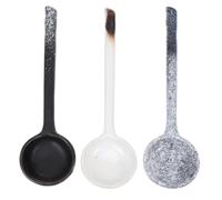 LOORGVEL Lot de 3 Cuillères à Soupe en Céramique 1pcs Mù Xuě 1pcs Lán Yùn Jīn Qiū Manches Longs Cuillères à Riz Multifonctions pour Maison et Restaurant Ustensiles la Cuisine Professionnel