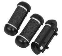 LOORGVEL Lot de 3 Têtes de Rechange pour Lime à Pieds Électriques Rouleaux à Gros Grain pour Élimination des Callosités Accessoire de Pédicure Polyvalent Adapté à Tous Types de Peau