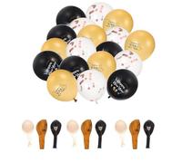 LOORGVEL Lot de 30 Ballons de Fête en Latex 12 Pouces 10 Ballons Dorés 10 Noirs Rose Doré Décoration Festive pour Nouvel An 2022 Accessoires Sûrs et Réutilisables Couleur Couleur Aléatoire