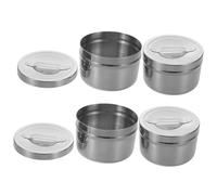 LOORGVEL Lot De 4 Bocaux À -Tiges En Acier Inoxydable Argenté