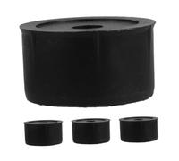 LOORGVEL Lot de 4 Bouchons de Rechange pour Poteau d'arbre à Chat, Embouts en Plastique Noir Diamètre 45 Mm, Accessoires de Réparation pour Griffoir, Pièces Compatibles pour Chats