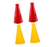 LOORGVEL Lot de 4 Mégaphones en Plastique pour Activités en Plein Air, Amplification Sonore, Usage Longue Durée, pour Matchs de Sport et Jeux d'Équipe