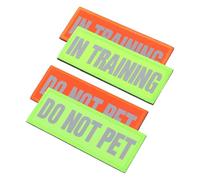 LOORGVEL Lot De 4 Patchs Réfléchissants De Sécurité pour Colliers Étiquettes pour Chiens sans Animaux Patchs Réfléchissants pour Laisses Amovibles pour Chiens De