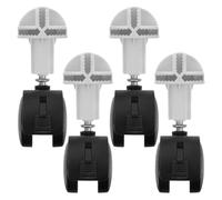 LOORGVEL Lot de 4 roulettes Pivotantes pour Cage à Chat Accessoires Stables en Plastique Blanc Roues Noires Montage Rapide Mobilité Facilitée pour Cages et Enclos D’Animaux Usage