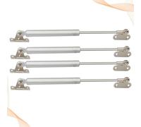 LOORGVEL Lot de 4 Vérins Hydrauliques à Gaz Gris/Argenté, Barres de Support Pneumatiques Télescopiques pour Meubles et Armoires, Ressorts à Gaz Haute Résistance Système D’Amortissement
