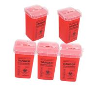 LOORGVEL Lot De 5 Collecteurs D'Aiguilles Collecteurs D'Objets Tranchants Poubelle Pour Objets Tranchants Conteneur D'Élimination Sécurisé Pour Déchets Seau Pour