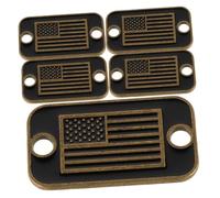 LOORGVEL Lot de 5 Plaques Nominatives en Drapeau Américain pour Bricolage Accessoires Multifonctions pour Bracelets Créativité DIY Robuste et Solide Décorations Personnalisées