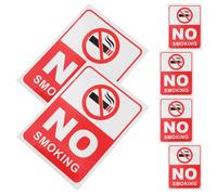 LOORGVEL Lot de 6 Autocollants Interdiction de Fumer Pvc 15x10 Cm, Panneaux de Sécurité Anti-feu pour Bureaux et Commerces, Utilisation Intérieure et Extérieure, Signalisation Visible