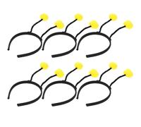 LOORGVEL Lot de 6 Bandeaux Pompons Cheveux Garçon et Filles Petits Accessoires Capillaires Cosplay Fête Carnaval Jaune Chenille