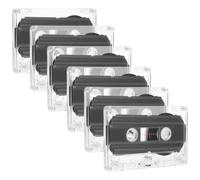 LOORGVEL Lot de 6 Cassettes Audio Vierges 60 en Plastique Robuste pour Enregistrement Grosse Capacité, pour Conférences et Séminaires