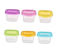 LOORGVEL Lot De 6 Set De Boîtes De Conservation Pour Aliments Bébé Avec Couvercle, Pot De Nourriture Pour Bébé, Boîtes Congélation Hermétiques, Pp Solide, Compactes Et Légères, Pour Maison