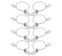 LOORGVEL Lot de 8 Ancrages Muraux Anti-Basculement pour Meubles en Métal Argenté Équerres L 90° pour Fixation Sécurisée de Commodes et Étagères Kit de Sécurité Protection des Bébés et