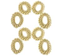 LOORGVEL Lot de 8 Élastiques Tressés Beige Haute Élasticité pour Perruques et Extensions de Queue de Cheval Accessoires Cheveux Confortables et Résistants Coiffures Quotidiennes et