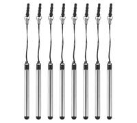 LOORGVEL Lot de 8 Stylets Rétractables à Tige Fine en Cuivre, Mini Stylets Tactiles Précis pour Écrans Capacitifs, Compatibles Téléphones et Tablettes, Stylo Portable pour Écriture