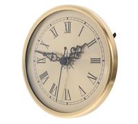 LOORGVEL Mécanisme avec Chiffres Romains Horloge à Quartz Silencieux en Métal Doré pour Remplacement Horloge Murale Ancienne Usage Domestique