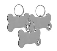 LOORGVEL Médaille Chien Os Inoxydable Pendentif Identification Gravé pour Collier Chiot Plaque Nom Personnalisée pour Chien et Chat et Élégant