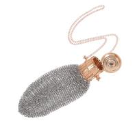 LOORGVEL Metal Purse for Women Retro Mini Treasure Chest Wallet with Twist Lid Portable Vintage Change Holder for Coins and Small Items