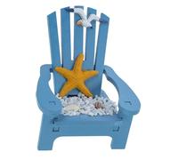 LOORGVEL Miniature Chaise de Plage Nautique Décorative Bleue Stable et Résistante pour Maison de Poupée et Décor Bord de Mer Accessoire Miniature Plage Décoratif