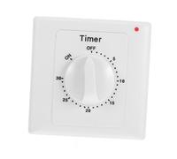 LOORGVEL Minuteur Mural pour Prises Intérieures Remplacement de Bouton de Minuterie Facile pour Cuisine et Salle de Bain Compatible Ventilateurs et Chauffages