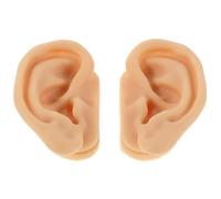 LOORGVEL Modèle d'Oreille en Silicone Souple 1 Paire - Modèle d'Anatomie de L'Oreille Humaine pour Entraînement au Piercing et Démonstration Acupuncture Usage Pédagogique et Soins