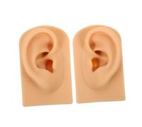 LOORGVEL Modèle Oreille Silicone Réaliste pour Présentoir Boucles Oreilles et Entraînement Au Perçage Simulation Canal et Stable Support Bijoux pour Otolaryngologistes et Perceurs