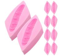 LOORGVEL Moule à Fondant en Silicone 10 Pcs pour Cupcakes et Chocolats, Moule à Décorations Hamburger Rose, Accessoires Pâtisserie pour Muffins et Bonbons Gélifiés, Utilisation Maison