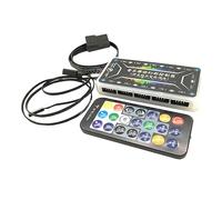 LOORGVEL Multi Port Argb Hub Contrôleur Portable Ventilateur Refroidissement RGB Bande LED Synchronisation PC