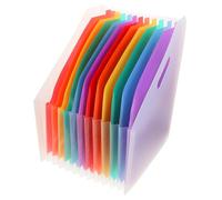 LOORGVEL Organiseur de Fichiers Accordéon Transparent Grand Format Portable pour Reçus et Factures Classeur Extensible pour Bureau et Maison