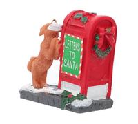 LOORGVEL Ornement Petit Chien Rouge Ornements De Lettres Figurine De Boîte Aux Lettres De Jardin Décorations De Mariage Boîte Aux De Petits Résine Synthétique