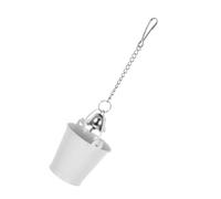 LOORGVEL Parrot Feeder Basket with Bell Compact Metal Bird Cage Bowl for Small Parrots Hanging Food Cup for Parakeets and Budgies Easy-Clean Cage Accessory