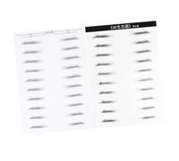 LOORGVEL Patch De Sourcils Artificiels Autocollants 20 Paires Taille Unique Effet 6d Imperméable Pour Hommes Sourcils Masculins Imitation Cheveux Usage Maquillage