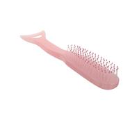 LOORGVEL Peigne Démêlant Mermaid Nylon Antistatique pour Massage Brosse Coiffante pour Cheveux Longs Épais Bouclés et Raides Usage et Spa Personnel Poignée Antidérapante Rose Pastel