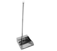 LOORGVEL Pelle à Poussière avec Manche Long Acier Inoxydable Pelle à Ordures Robuste Grand Format pour Nettoyage Maison Garage et Jardin Prise Main Confortable Capacité sans Effort