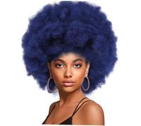 LOORGVEL Perruque Africaine Bou Halloween Cheveux Bouclés Perruque Afro Courte Cosplay Cheveux Noirs Cosplay Afro Pour Femmes Synthétiques