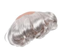 LOORGVEL Perruque Chauve Grise-blanche Réaliste pour Cosplay et Halloween Accessoire Costume Homme pour Fête Costumée et Spectacle