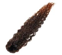 LOORGVEL Perruque Queue de Cheval Bouclée Tresse Africaine Synthétique Filets Respirants Style Afro pour Femmes Polyvalente Confortable