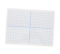 LOORGVEL Petit Tableau Blanc Double Face avec Lignes Quadrillées Ardoise Effaçable Portable pour Géométrie Mémo et Planification Scolaire