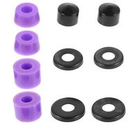 LOORGVEL Pièces de Skateboard Amortisseurs PU Violets, Kit Rondelles pour Trucks de Skateboard Double Kick, Accessoires Remplacement pour Longboard et Surfskate, Absorption des Chocs