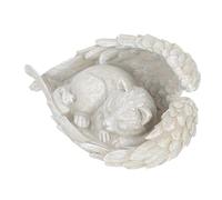 LOORGVEL Pierre Commémorative Chat Ange Résine Ornement Jardin Souvenir Animal Statuette Compacte Symbole de Mémoire