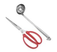 LOORGVEL Pince à Bois pour Cheminée et Feu de Camp Pelle à Charbon Manuelle Ensemble D’Outils pour Manipulation de Bûches et Cendres Accessoire Sécurité pour Usage Intérieur et