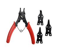 LOORGVEL Pince Circlips Professionnelle Acier Haute Teneur Outil de Réparation avec Têtes pour Montage et Démontage Anneaux Élastiques Internes et Externes Adapté Automobile et Plomberie